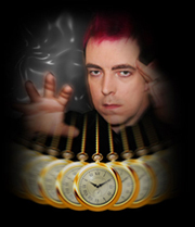 Harrizon with pink & black hair & swinging watches